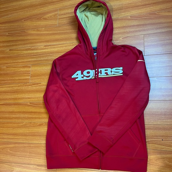 Nike Other - Nike San Francisco 49ers Mens M Sweatshirt   Full Zip Hoodie Red NFL Therma-Fit